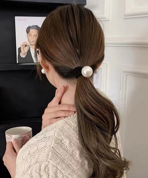 パールヘアゴム 韓国風 ヘアアクセサリー 大人可愛いヘアゴム 跡がつかない プチプラヘアアクセサリー おしゃれフェイクパール髪ゴム上品清楚 簡単ヘアアレンジグッズ 2YIQING-001