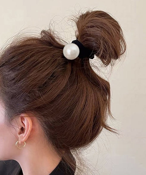 パールヘアゴム 韓国風 ヘアアクセサリー 大人可愛いヘアゴム 跡がつかない プチプラヘアアクセサリー おしゃれフェイクパール髪ゴム上品清楚 簡単ヘアアレンジグッズ 2YIQING-001