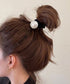 パールヘアゴム 韓国風 ヘアアクセサリー 大人可愛いヘアゴム 跡がつかない プチプラヘアアクセサリー おしゃれフェイクパール髪ゴム上品清楚 簡単ヘアアレンジグッズ 2YIQING-001