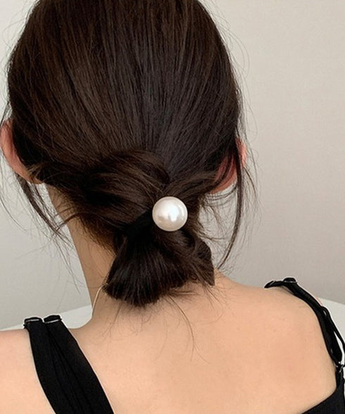 パールヘアゴム 韓国風 ヘアアクセサリー 大人可愛いヘアゴム 跡がつかない プチプラヘアアクセサリー おしゃれフェイクパール髪ゴム上品清楚 簡単ヘアアレンジグッズ 2YIQING-001