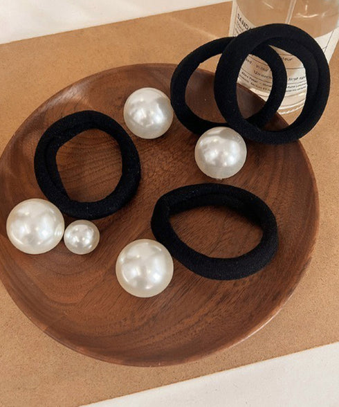 パールヘアゴム 韓国風 ヘアアクセサリー 大人可愛いヘアゴム 跡がつかない プチプラヘアアクセサリー おしゃれフェイクパール髪ゴム上品清楚 簡単ヘアアレンジグッズ 2YIQING-001