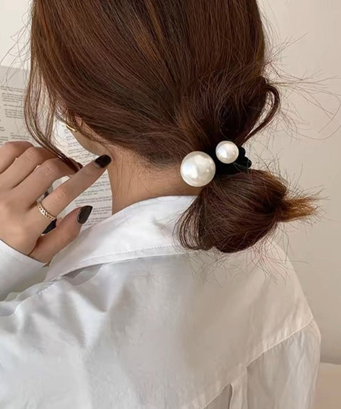 パールヘアゴム 韓国風 ヘアアクセサリー 大人可愛いヘアゴム 跡がつかない プチプラヘアアクセサリー おしゃれフェイクパール髪ゴム上品清楚 簡単ヘアアレンジグッズ 2YIQING-001