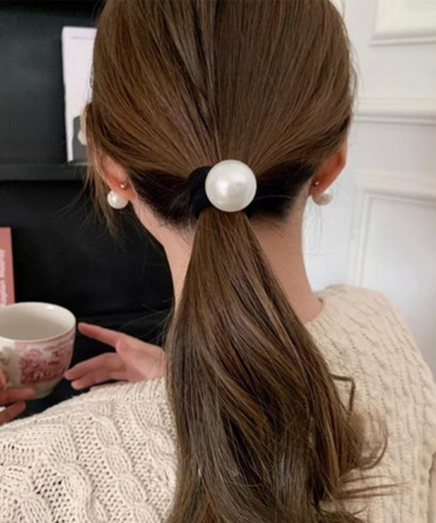 パールヘアゴム 韓国風 ヘアアクセサリー 大人可愛いヘアゴム 跡がつかない プチプラヘアアクセサリー おしゃれフェイクパール髪ゴム上品清楚 簡単ヘアアレンジグッズ 2YIQING-001