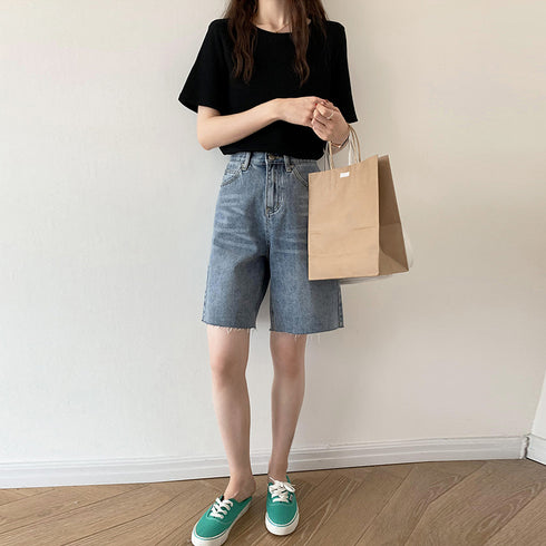tシャツ レディース半袖ワッフルTシャツ ラウンドネック ベーシックtシャツ 韓国ファッション カットソー シンプル 無地 大人気tシャツ白黒 夏トップスおしゃれ 2YTONG-002