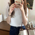 tシャツ レディース半袖ワッフルTシャツ ラウンドネック ベーシックtシャツ 韓国ファッション カットソー シンプル 無地 大人気tシャツ白黒 夏トップスおしゃれ 2YTONG-002