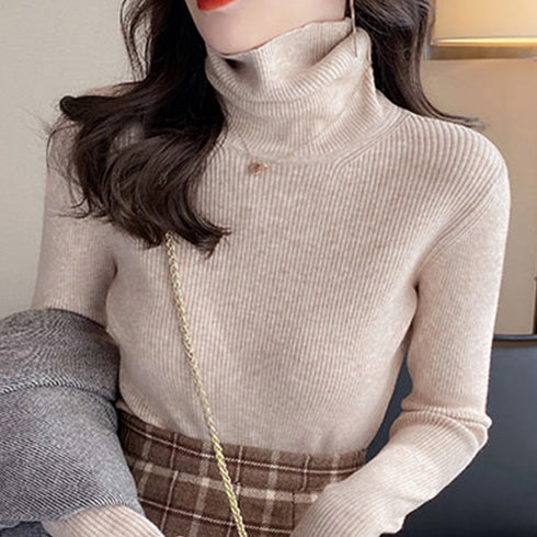 タートルネック ニットトップス 秋冬 ショート丈 ニットインナー長袖 大人可愛い ニットウエア カジュアル ニットソー シンプル ニットプルオーバー 重ね着 2YTONG-009