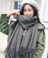 韓国マフラー カシミヤタッチ大判ストール 10色 フリンジマフラー レディース 暖かいマフラー 無地 高見え 韓国ファッション プチプラ ひざ掛け 秋冬防寒グッズ 2YUEQIAO-001