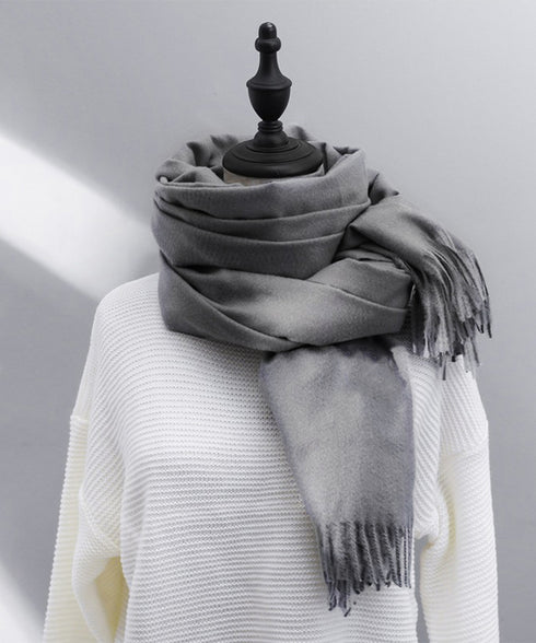 韓国マフラー カシミヤタッチ大判ストール 10色 フリンジマフラー レディース 暖かいマフラー 無地 高見え 韓国ファッション プチプラ ひざ掛け 秋冬防寒グッズ 2YUEQIAO-001