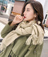 韓国マフラー カシミヤタッチ大判ストール 10色 フリンジマフラー レディース 暖かいマフラー 無地 高見え 韓国ファッション プチプラ ひざ掛け 秋冬防寒グッズ 2YUEQIAO-001