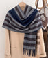 チェック柄マフラーレディース大判ストール 暖かいカシミヤ風マフラー リバーシブルフリンジマフラー大人可愛い ストライプ柄ひざ掛け秋冬肩掛け ネックウォーマー韓国風 2YUEQIAO-003