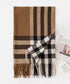 チェック柄マフラーレディース大判ストール 暖かいカシミヤ風マフラー リバーシブルフリンジマフラー大人可愛い ストライプ柄ひざ掛け秋冬肩掛け ネックウォーマー韓国風 2YUEQIAO-003