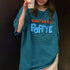 ロゴTシャツ レディース半袖ゆるtシャツ トップス ルーズ 英字ロゴ ロングTシャツ 着やせ 体型カバー プリントTシャツ 半袖 オルチャン 韓国ファッション夏服 2YUEYH-001