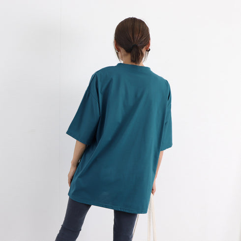 ロゴTシャツ レディース半袖ゆるtシャツ トップス ルーズ 英字ロゴ ロングTシャツ 着やせ 体型カバー プリントTシャツ 半袖 オルチャン 韓国ファッション夏服 2YUEYH-001