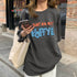 ロゴTシャツ レディース半袖ゆるtシャツ トップス ルーズ 英字ロゴ ロングTシャツ 着やせ 体型カバー プリントTシャツ 半袖 オルチャン 韓国ファッション夏服 2YUEYH-001