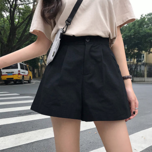 ハイウエスト ショートパンツ レディース Aライン 無地 ショーパン 短パン 韓国ファッション 美脚脚長 ホットパンツ ベーシック着やせパンツ 20代30代40代 2YUEYH-005