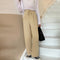 ストレートパンツ 美脚 セミワイドパンツ レディース ハイウエスト スーツパンツ 通勤 OL オフィス ロングパンツ 薄手ウエスト紐調節 ボトムス 春秋夏きれいめ 2YUEYH-009