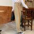 ストレートパンツ 美脚 セミワイドパンツ レディース ハイウエスト スーツパンツ 通勤 OL オフィス ロングパンツ 薄手ウエスト紐調節 ボトムス 春秋夏きれいめ 2YUEYH-009