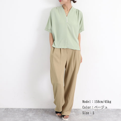 ストレートパンツ 美脚 セミワイドパンツ レディース ハイウエスト スーツパンツ 通勤 OL オフィス ロングパンツ 薄手ウエスト紐調節 ボトムス 春秋夏きれいめ 2YUEYH-009