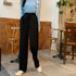 ストレートパンツ 美脚 セミワイドパンツ レディース ハイウエスト スーツパンツ 通勤 OL オフィス ロングパンツ 薄手ウエスト紐調節 ボトムス 春秋夏きれいめ 2YUEYH-009