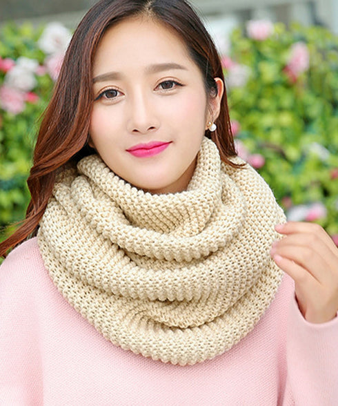 ニットスヌード あったかネックウォーマー レディース襟巻き ロングニットマフラー 保温 ざっくり編み ネックカバー メンズ 厚手スヌード 二重巻き 秋冬防寒グッズ 2ZHONGYU-001