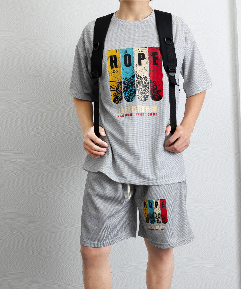 セットアップ メンズ カジュアル 夏服 グレー