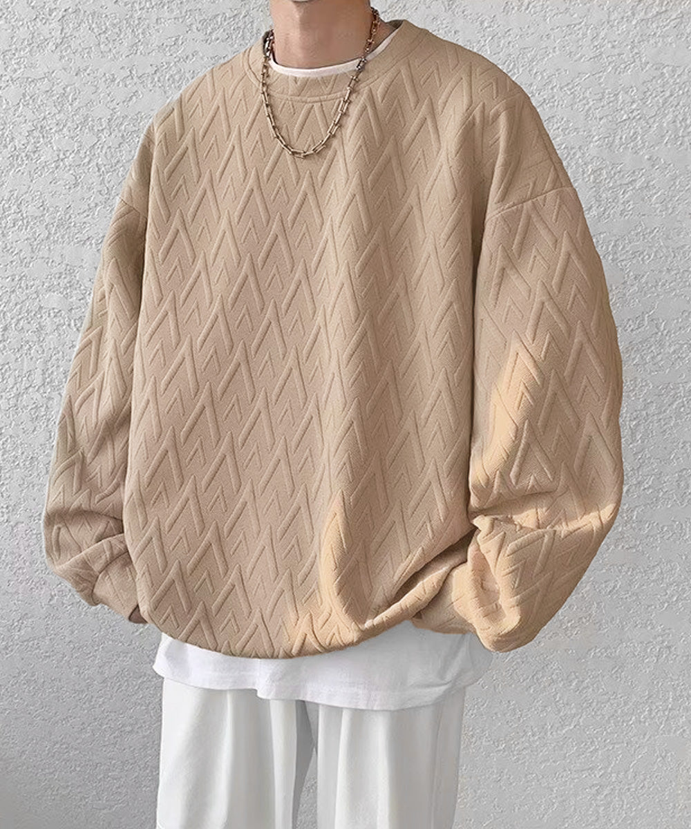 メンズTシャツ クルーネックスウェット ベージュ
