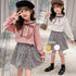 キッズ セットアップ 女の子 シャツ キッズ セットアップ 女の子 シャツ スカート 2点セット 長袖 おしゃれ カジュアル 秋冬 小学生 通学着 33AXL-004