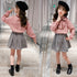 キッズ セットアップ 女の子 シャツ キッズ セットアップ 女の子 シャツ スカート 2点セット 長袖 おしゃれ カジュアル 秋冬 小学生 通学着 33AXL-004