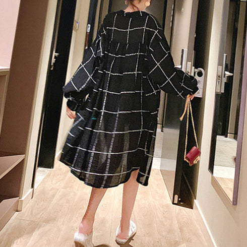 ロング カーディガン チェック柄シャツ ブラウス レディース 長袖 韓国ファッション UV対策 冷房対策 トップス 夏サマー 33DW-004