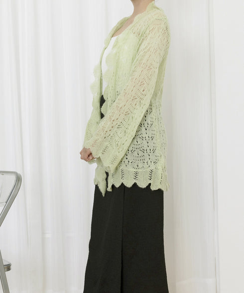 カーディガン 長袖 サマーニット 透け感 トップス レディース夏服 薄手 ニット羽織り カジュアル ライトアウター ゆったり 冷房対策 前開きトップス 体型カバー 33DW-012