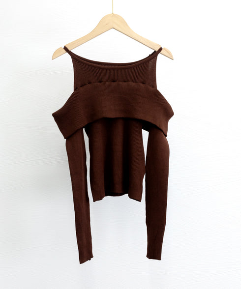 ニットトップス オフショルダー セーター 韓国ファッション 長袖ニット おしゃれ ストレッチセーター春 肩出しトップス カジュアルきれいめ セクシーニットソー 33DW-051