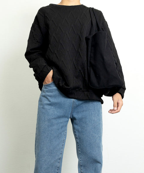 メンズTシャツ クルーネックスウェット メンズウェア プルオーバー かっこいい お洒落 ドロップショルダーtシャツ 無地エンボスロゴ 大人 カジュアル トップス 33NZ-012