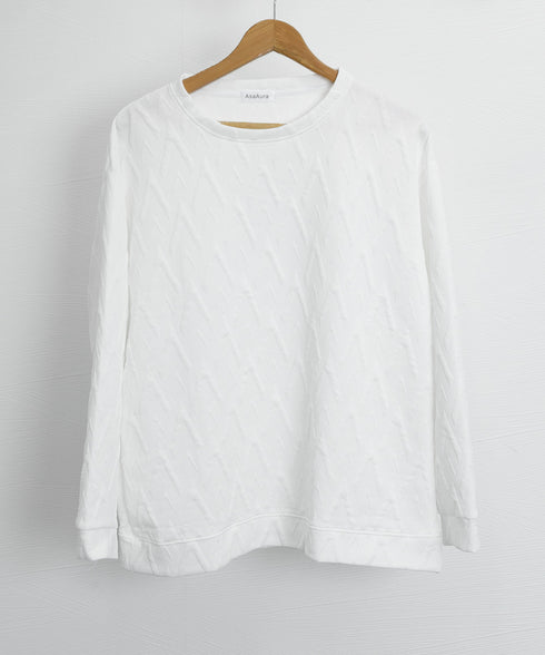 メンズTシャツ クルーネックスウェット メンズウェア プルオーバー かっこいい お洒落 ドロップショルダーtシャツ 無地エンボスロゴ 大人 カジュアル トップス 33NZ-012