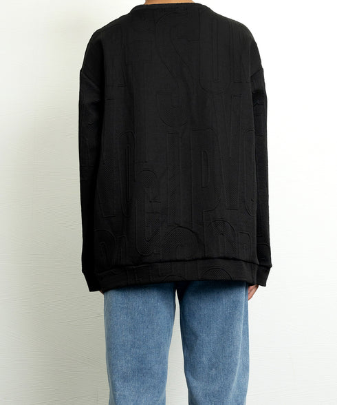 立体ロゴtシャツ 長袖 プルオーバー メンズ カジュアル ラウンドネック 無地 トップス エンボス加工 スウェット ゆったり カップルロンT おしゃれ 春秋服 33NZ-013