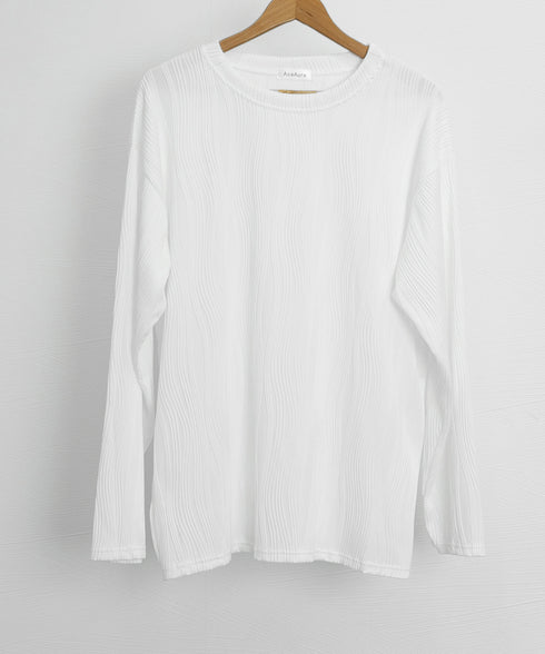 クルーネック トップス 長袖 Tシャツ メンズ ファッション ブラック ストリート カットソー ゆったり かっこいい 人気 ロングスリーブ 無地 お洒落 春秋服 33NZ-014