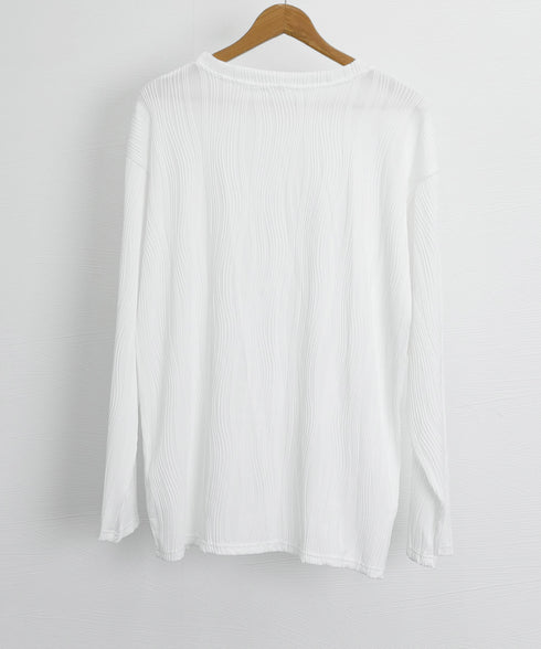 クルーネック トップス 長袖 Tシャツ メンズ ファッション ブラック ストリート カットソー ゆったり かっこいい 人気 ロングスリーブ 無地 お洒落 春秋服 33NZ-014