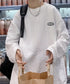 トレーナー 秋服 長袖 丸襟プルオーバー クルーネックカットソー メンズ ゆったり エンボス加工tシャツ 型押しスウェット かっこいい ルーズ カジュアルトップス 33NZ-015
