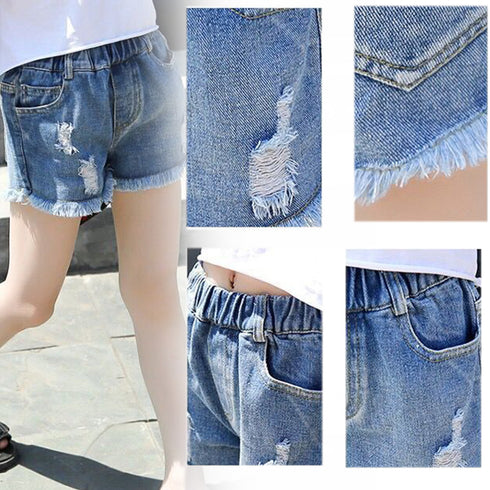 キッズ デニムパンツ 可愛い 新作 キッズ デニムパンツ 可愛い 新作 韓国子供 女の子 ダメージ ショートパンツ ファッション ジュニア 男の子 ボトムス 33ZTFS-005