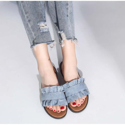 かわいい スリッパ サンダル かわいい スリッパ サンダル レディース 歩きやすい フラットシューズ ミュール 3JIANLONG-001