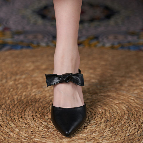パンプス 痛くない リボンパンプスヒール きれいめパンプス 結婚式 チャンキーヒール 歩きやすいシューズ ヒール太め ポインテッドトゥ pumps 大人可愛い美脚 3MNIFEI-007