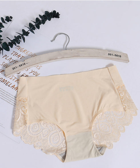 響かない ショーツ レディースシームレス バックレースショーツ セクシーランジェリー 涼感 冷感 プレーンショーツ 蒸れないスタンダードショーツ ハイウエスト無地 3SHUXIN-001