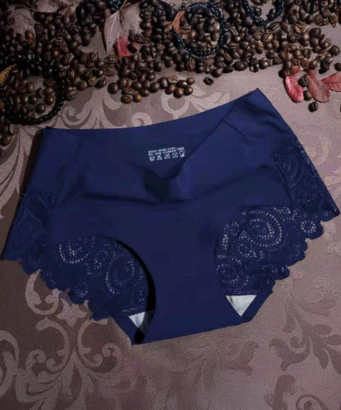 響かない ショーツ レディースシームレス バックレースショーツ セクシーランジェリー 涼感 冷感 プレーンショーツ 蒸れないスタンダードショーツ ハイウエスト無地 3SHUXIN-001