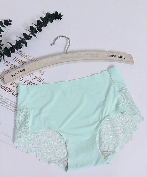 響かない ショーツ レディースシームレス バックレースショーツ セクシーランジェリー 涼感 冷感 プレーンショーツ 蒸れないスタンダードショーツ ハイウエスト無地 3SHUXIN-001