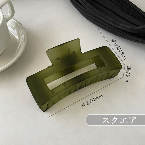 ヘアクリップ大きめアクリルバンスクリップ マット表面 髪留め 大人かわいい ヘアアクセサリー オルチャン ヘアアレンジ しっかり挟める 韓国 まとめ髪 髪飾り人気 3HUIX-003