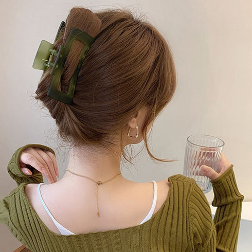 ヘアクリップ大きめアクリルバンスクリップ マット表面 髪留め 大人かわいい ヘアアクセサリー オルチャン ヘアアレンジ しっかり挟める 韓国 まとめ髪 髪飾り人気 3HUIX-003