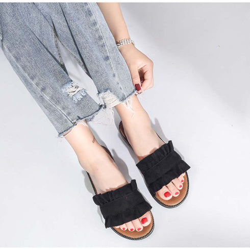 かわいい スリッパ サンダル かわいい スリッパ サンダル レディース 歩きやすい フラットシューズ ミュール 3JIANLONG-001