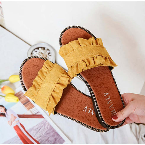 かわいい スリッパ サンダル かわいい スリッパ サンダル レディース 歩きやすい フラットシューズ ミュール 3JIANLONG-001