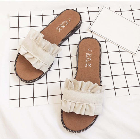 かわいい スリッパ サンダル かわいい スリッパ サンダル レディース 歩きやすい フラットシューズ ミュール 3JIANLONG-001