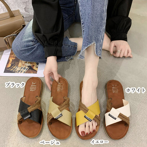 フラットサンダル レディース フラットサンダル レディース コンフォートサンダル ぺたんこ スリッパ ローヒールサンダル 履きやすい ビーチサンダル 3JIANLONG-023