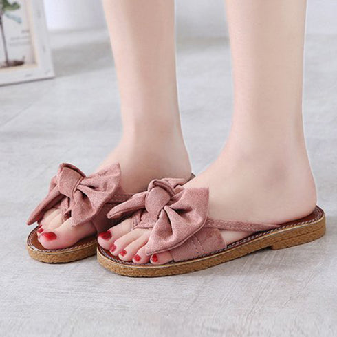 フラットサンダル レディース フラットサンダル レディース ビッグリボン コンフォートサンダル ぺたんこ 可愛い スリッパ 痛くない ビーチサンダル 3JIANLONG-024